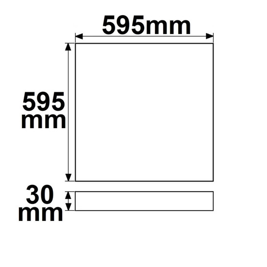 Isoled LED Panel Backlight Line 600, UGR<19 8H/8H, CRI 90, 36W, 4000K, PowerSwitch 21-40W 116952