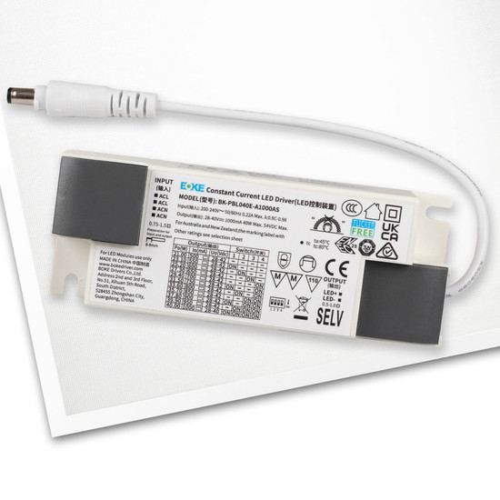 Isoled LED Panel Professional Line 308x1550mm, UGR<19 4H/8H, 36W, RAL9016, neutralweiß, PowerSwitch 21-40W 116954