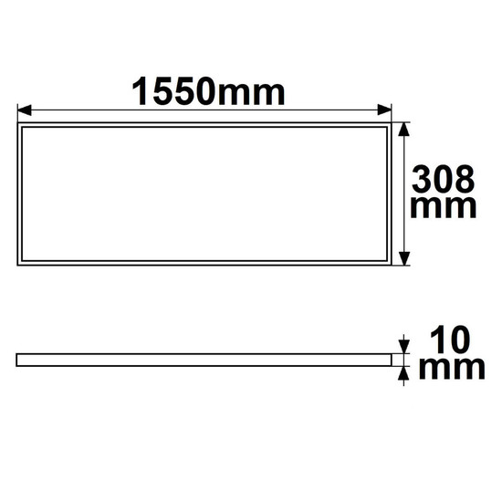 Isoled LED Panel Professional Line 308x1550mm, UGR<19 4H/8H, 36W, RAL9016, neutralweiß, PowerSwitch 21-40W 116954