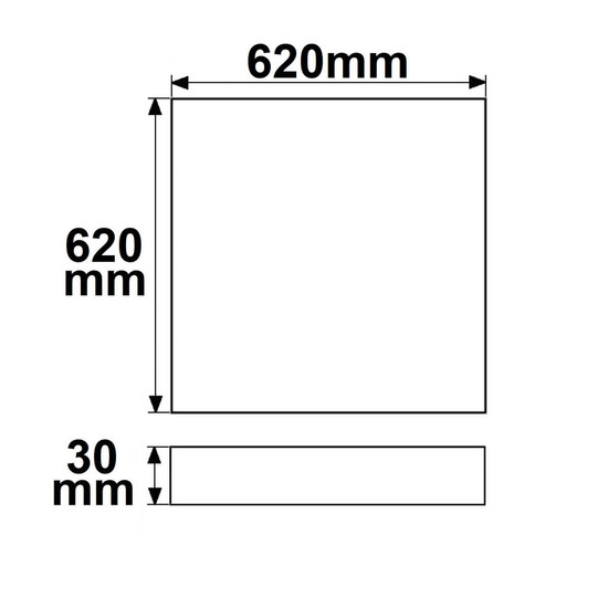 Isoled LED Panel Backlight Line 625 UGR<19 8H/8H, CRI90, 36W, ColorSwitch 3000/4000/6000K, PowerSwitch 116958