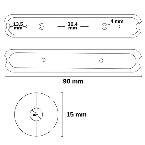 Isoled Kabelhülse für Track48 Pendelleuchten, schwarz 116966