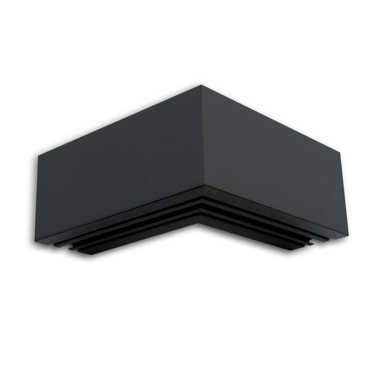 Isoled LAMP30V1 90° Eck, geschweißt, 120x120mm, schwarz RAL 9005, exkl. Cover 116968