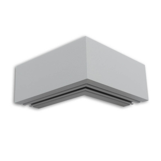 Isoled LAMP30V1 90° Eck, geschweißt, 120x120mm, silber pulverbeschichtet, exkl. Cover 116970