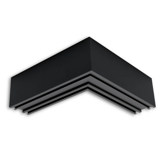 Isoled LAMP30V2 90° Eck, geschweißt, 120x120mm, schwarz RAL 9005, exkl. Cover 116971