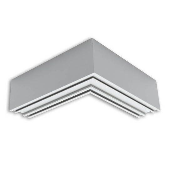Isoled LAMP30V2 90° Eck, geschweißt, 120x120mm, silber pulverbeschichtet, exkl. Cover 116973