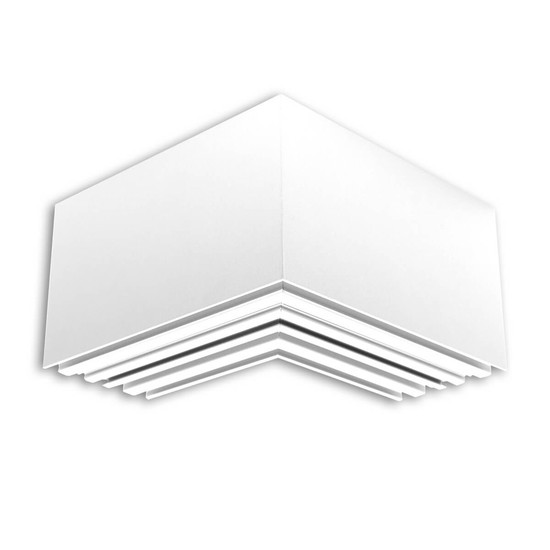 Isoled LAMP40 90° Eck, geschweißt, 140x140mm, weiß RAL 9003, exkl. Cover 116975