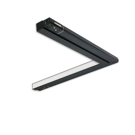 Isoled Track48 Eckleuchte vertikal schwarz, 20W, 120°, 48V, 3000K, CRI90, prismatisch, Line+, DALI dimmbar 116984