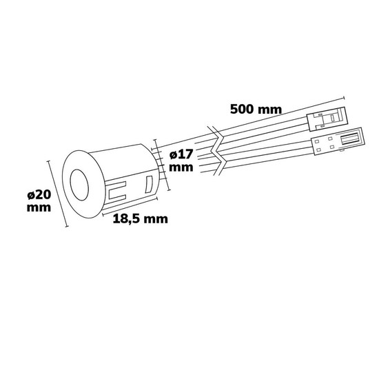 Isoled MiniAMP PIR-Bewegungsmelder, 3m Detektionradius, 30 sec., 12-24V DC, 3A 116996