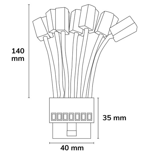 Isoled FastFix LED Linearsystem R XL Einspeiseadapter 7-polig, 15A 117006