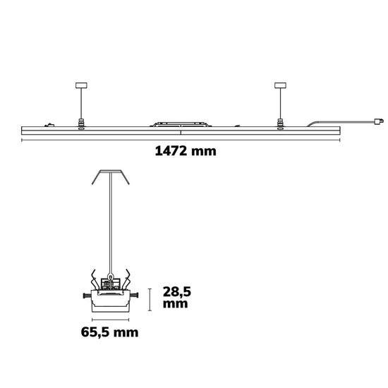 Isoled FastFix LED Linearsystem R PRO Modul 1472mm, 30-75W, 4000K, 120°, 180lm/W, DALI dimmbar 117023