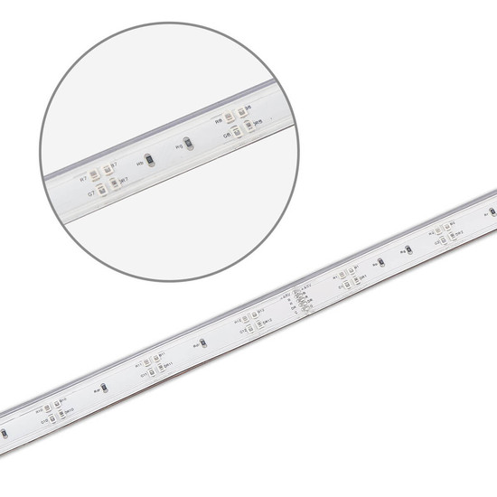 Isoled LED GROW Flexband, 48V DC, 17W/m, IP67, PPF 15,1 µmol/s, 5m Rolle, 50cm Trennstelle, 4x24 LED/m 117039