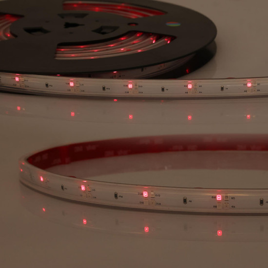 Isoled LED GROW Flexband, 48V DC, 17W/m, IP67, PPF 15,1 µmol/s, 5m Rolle, 50cm Trennstelle, 4x24 LED/m 117039