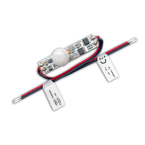 Isoled Mini PIR Bewegungssensor zum Einbau in LED-Lichtprofile, 12-24V DC 3A 117054