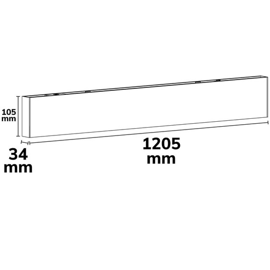Isoled LED Hängeleuchte Raster UGR<19, 36°, 120cm, schwarz, 30W, 3000K, DALI dimmbar 117055