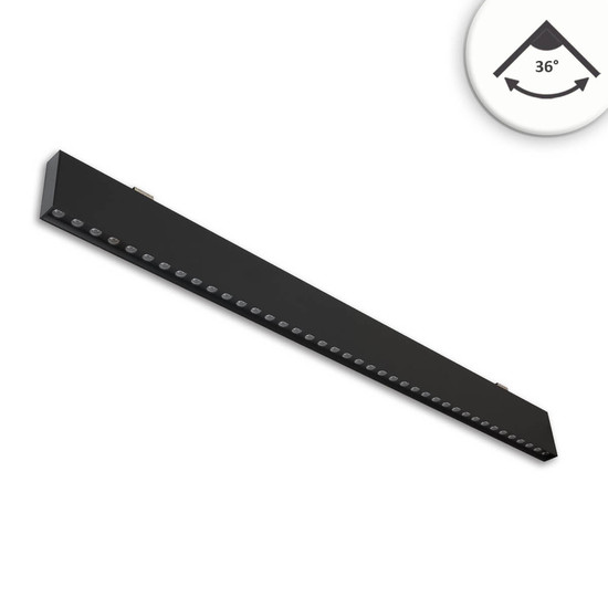 Isoled LED Hängeleuchte Raster UGR<19, 36°, 120cm, schwarz, 30W, 4000K, DALI dimmbar 117056