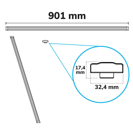 Isoled LINKLINE50 UP-Modul 10W für 120cm LED Hängeleuchte LINKLINE50 schwarz 117067