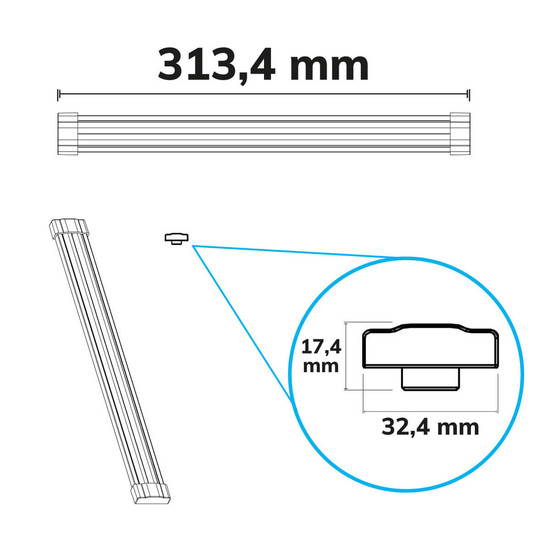 Isoled LINKLINE50 UP-Modul 5W für 60cm LED Hängeleuchte LINKLINE50 schwarz 117069