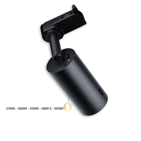 Isoled 3PH Strahler SELECT 8W UGR<19, 18°-50°, schwarz, ColorSwitch 2700-5000K, CRI90, dimmbar 117083