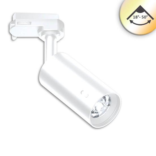 Isoled 3PH Strahler SELECT 8W UGR<19, 18°-50°, weiß, ColorSwitch 2700-5000K, CRI90, dimmbar 117084