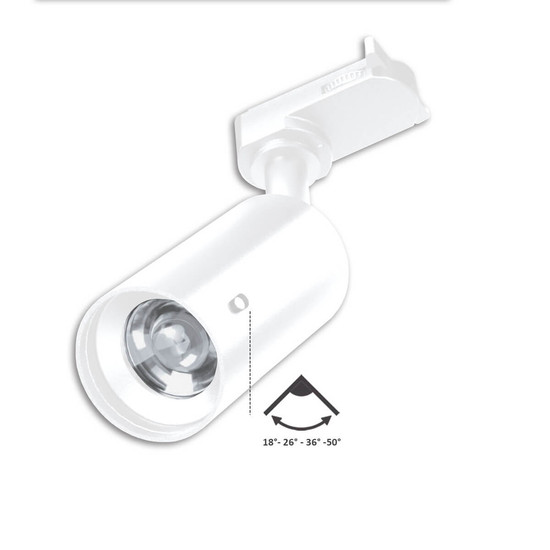 Isoled 3PH Strahler SELECT 8W UGR<19, 18°-50°, weiß, ColorSwitch 2700-5000K, CRI90, dimmbar 117084