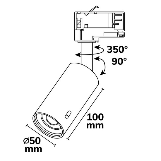 Isoled 3PH Strahler SELECT 8W UGR<19, 18°-50°, weiß, ColorSwitch 2700-5000K, CRI90, dimmbar 117084