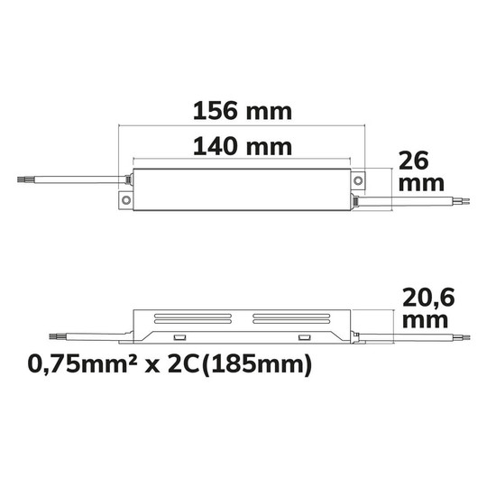 Isoled LED Trafo 24V/DC, 100W, IP67, ultraflach 117092