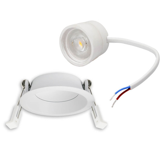 Isoled LED Einbaustr. Back68, weiß matt, rund, 5W, CRI90, 2700K, schwenkbar, rückvers., UGR<12, dimmbar 117122