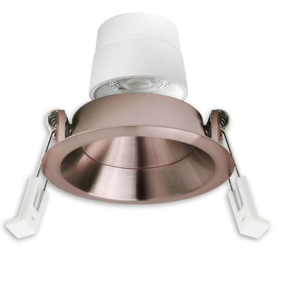 Isoled LED Einbaustr. Back68, rosegold, rund, 5W, CRI90, 2700K, schwenkbar, rückvers., UGR<12, dimmbar 117134