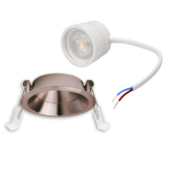 Isoled LED Einbaustr. Back68, rosegold, rund, 5W, CRI90, 3000K, schwenkbar, rückvers., UGR<12, dimmbar 117135
