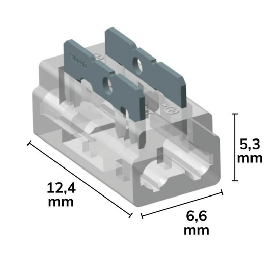Isoled Kontakt-Verbinder Multi (max. 5A) K3-205 für 2-pol. IP20 Flexstripes mit Breite 5mm 117149
