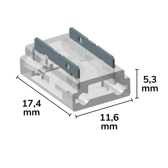 Isoled Kontakt-Verbinder Multi (max. 5A) K3-210 für 2-pol. IP20 Flexstripes mit Breite 10mm 117151