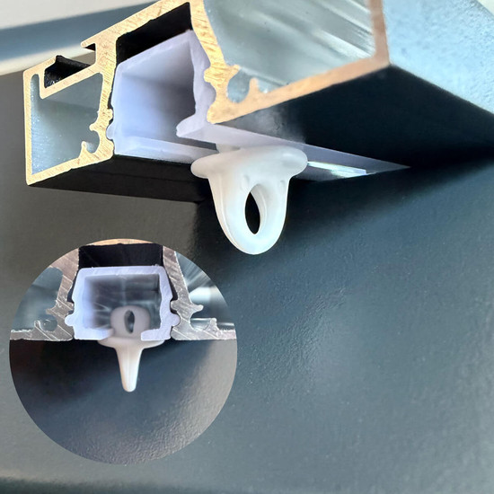 Isoled Vorhangschienen-Stopper zur Feststellung des Vorhanglaufs 117172