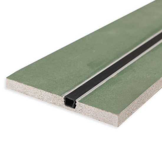 Isoled Plaster 10 One Gipskarton-Feuchtraumplatte 12.5mm, mit Profileinsatz inkl. Schutzcover, 100cm 117215