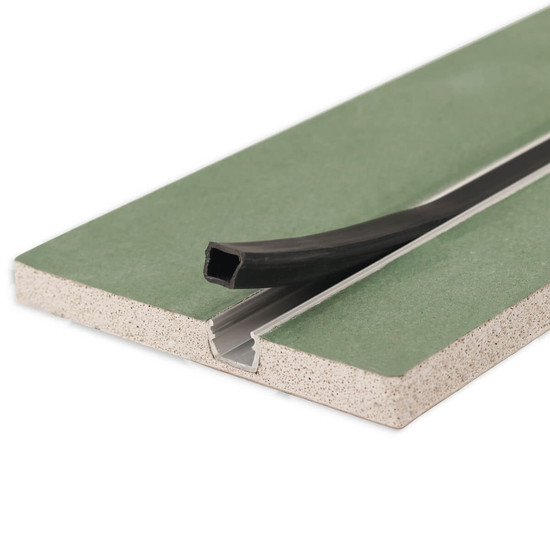 Isoled Plaster 10 One Gipskarton-Feuchtraumplatte 12.5mm, mit Profileinsatz inkl. Schutzcover, 100cm 117215