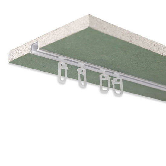 Isoled Gardinen-Inlay weiß, Innenformat B=9.7 H=6.5mm Schlitz 6mm, 100cm 117217
