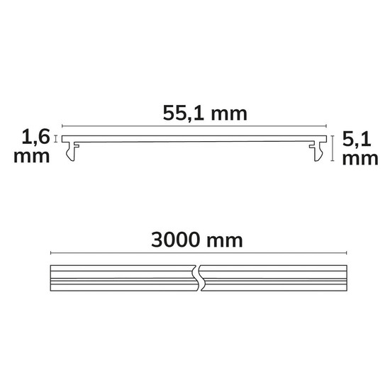 Isoled Prismatisches, gerolltes Cover 300cm UGR<19 2H/2H für LINKLINE50 117282