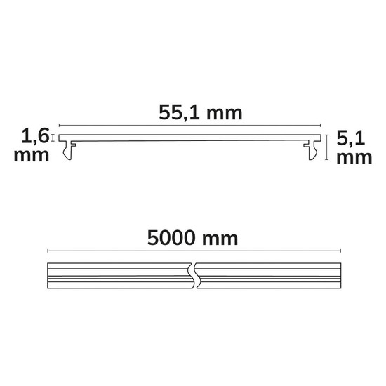 Isoled Prismatisches, gerolltes Cover 500cm UGR<19 2H/2H für LINKLINE50 117283