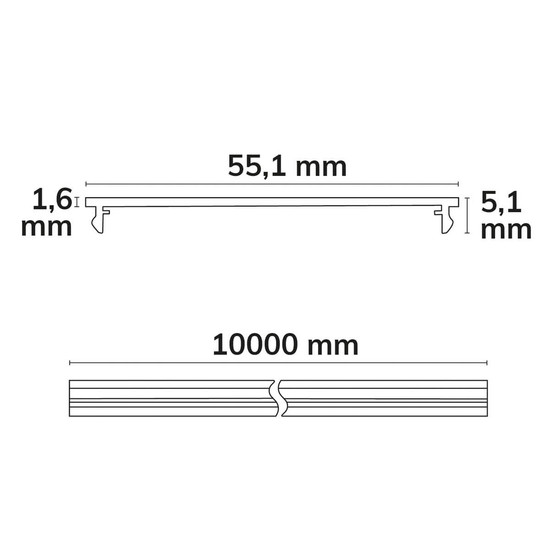 Isoled Prismatisches, gerolltes Cover 1000cm UGR<19 2H/2H für LINKLINE50 117284