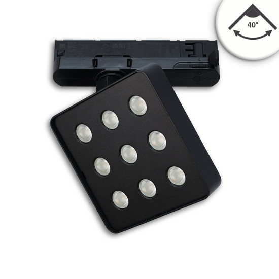 Isoled 3-Phasen Schienenstrahler MATRIX, 20W, 40°, schwarz, 4000K, UGR<19 117297