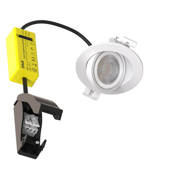 Isoled LED Einbaustrahler Sphere-68 schwenkbar, 6W, 40°, 2700/3000/4000K, CRI90, weiß, dimmbar 117336