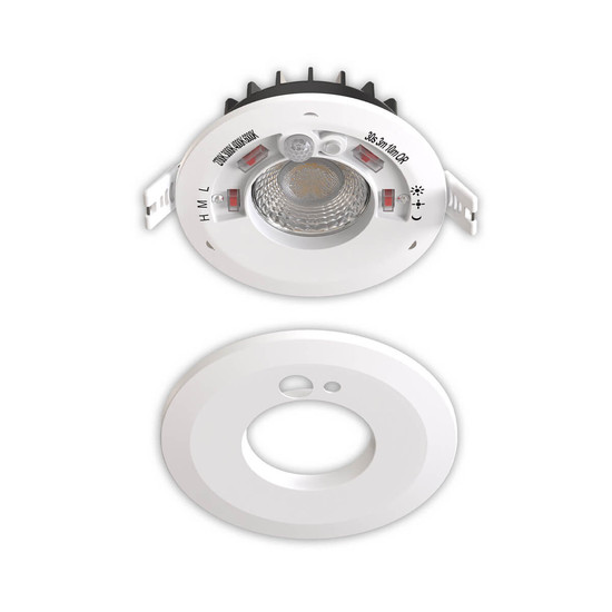 Isoled LED Einbaustrahler Vario-68 mit PIR-Sensor 6W, 60°, 2700/3000/4000/6000K, IP65, CRI90, weiß 117337