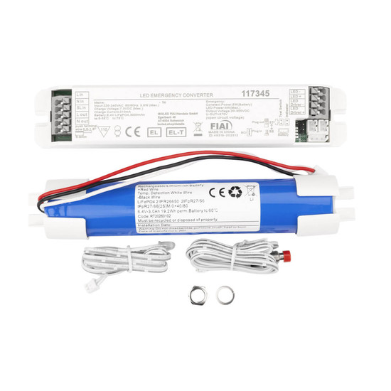 Isoled Notstrom-Akkumodul LiFePO4 EL-T Selftest 3000mAh, 5W (20-300 V) 117345