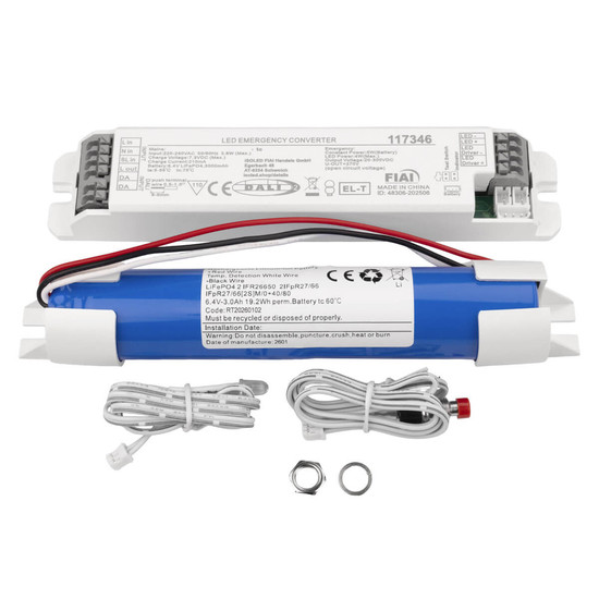 Isoled Notstrom-Akkumodul LiFePO4 EL-T Selftest 3000mAh, 5W (20-300 V), DALI DT1 117346