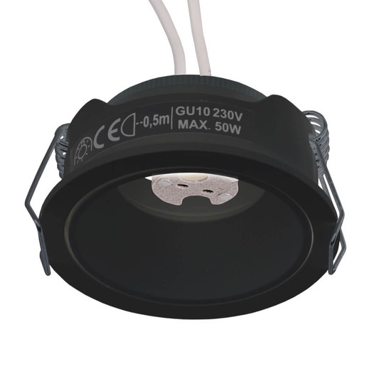 Isoled Einbaurahmen für MR11/GU10 Mini Spots, rund, schwarz 117359