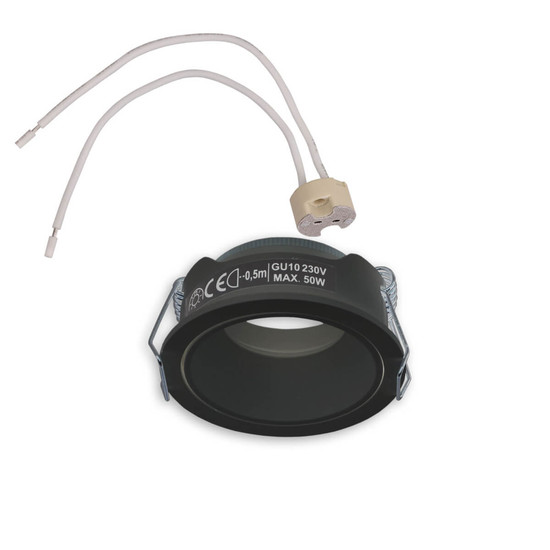 Isoled Einbaurahmen für MR11/GU10 Mini Spots, rund, schwarz 117359