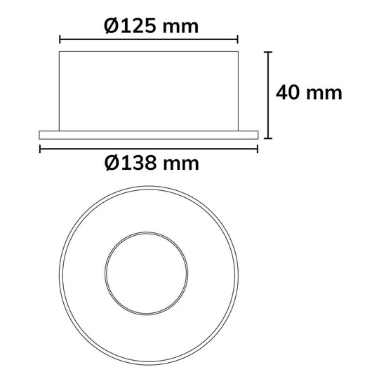 Isoled LED Einbauleuchte Sphere schwarz/schwarz, 2700K, 10W, CRI90, dimmbar 117373