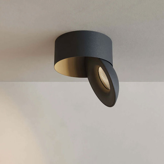 Isoled LED Aufbauleuchte Sphere schwarz/schwarz, 2700K, 10W, CRI90, dimmbar 117376