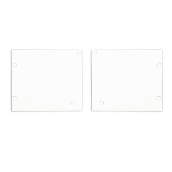Isoled Endkappe Alu EC127 für Curtain10 ONE mit VISOR, 1 Paar (links & rechts), weiß 117408