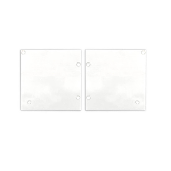 Isoled Endkappe Alu EC131 für Curtain10 ONE HIGH mit VISOR, 1 Paar (links & rechts), weiß 117409