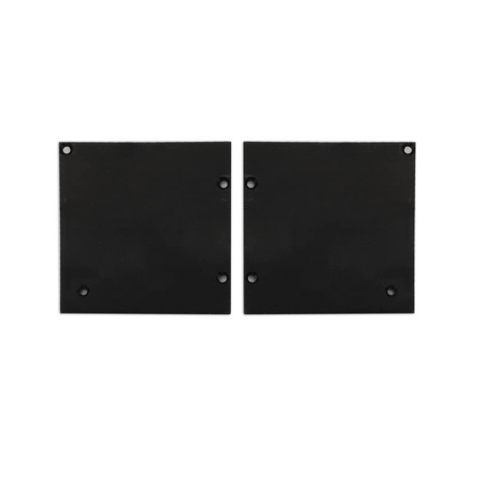 Isoled Endkappe Alu EC131 für Curtain10 ONE HIGH mit VISOR, 1 Paar (links & rechts), schwarz 117410